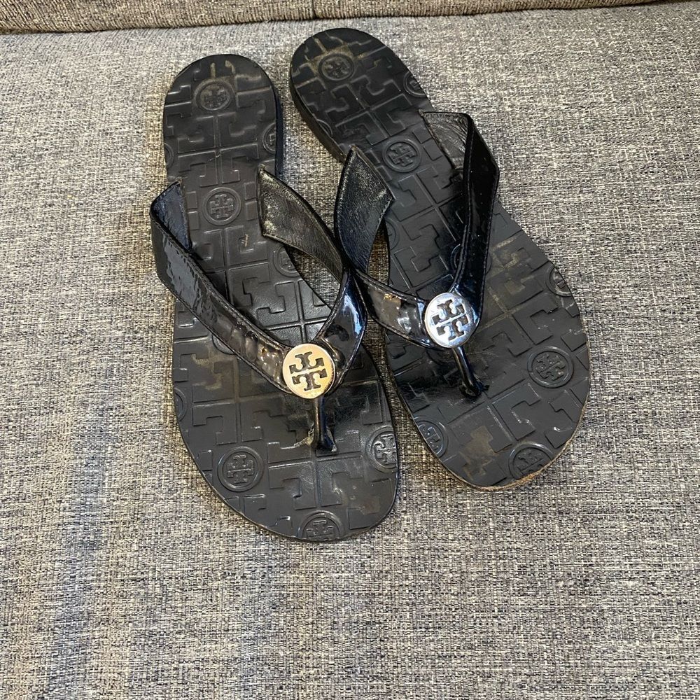 Tory Burch Thora Black Sandals Women Size 7